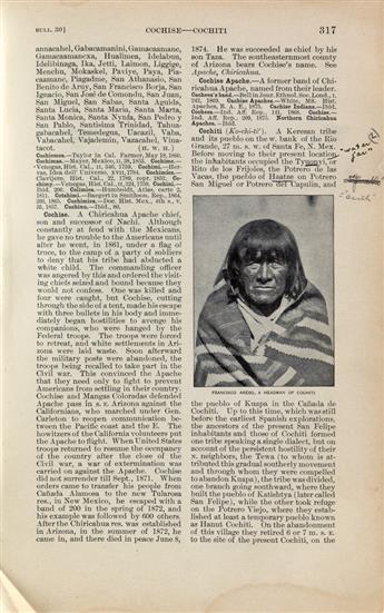 (EDWARD S. CURTIS.) Handbook of American Indians, Part 1, A-M, Bulletin #30 * Handbook of American Indians, Part 2, N-Z, Bulletin #30,
